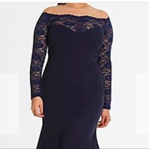 Never worn Navy maxi dress